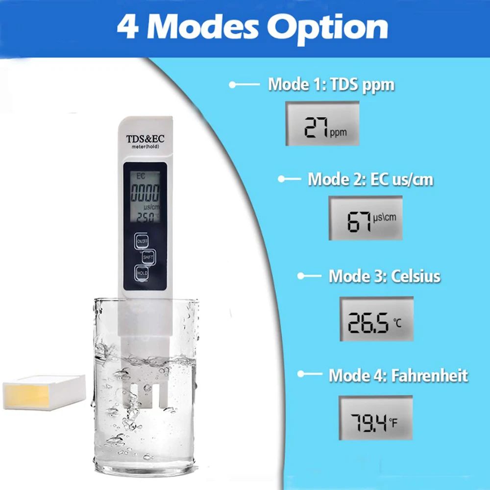 디지털 TDS EC 물 테스터 미터 다기능 PPM 온도 - Ph Meter Digital Water Tester 리뷰 및 가격