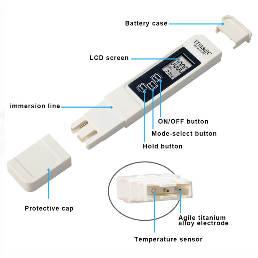 디지털 TDS EC 물 테스터 미터 다기능 PPM 온도 - Ph Meter Digital Water Tester 리뷰 및 가격